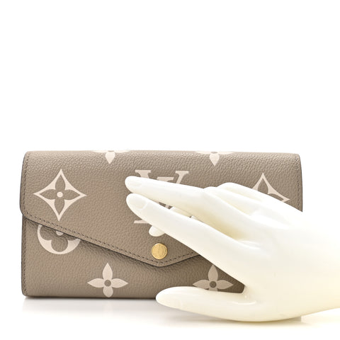 Empreinte Monogram Giant Sarah Wallet Tourterelle Creme