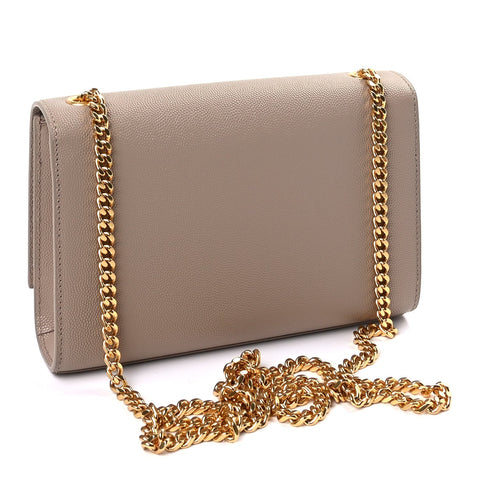 Grain De Poudre Small Monogram Kate Satchel Dark Beige