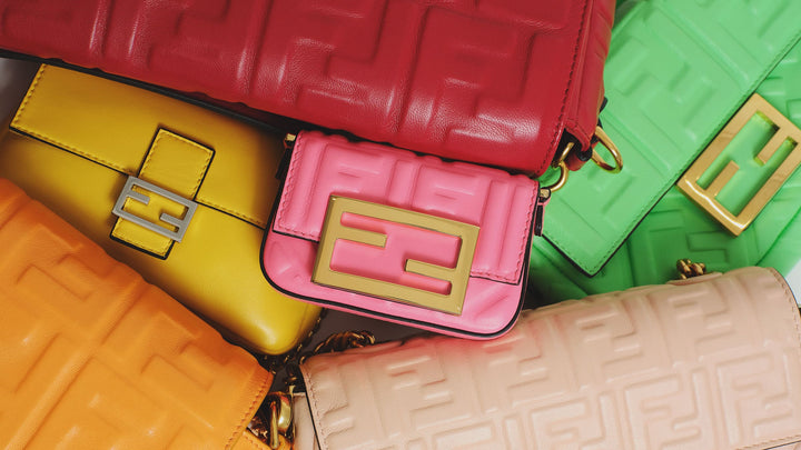 comparing fendi baguette sizes in different colors by FASHIONPHILE