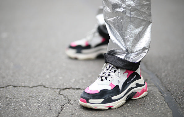 lifestyle image of influencer wearing balenciaga sneakers FASHIONPHILE