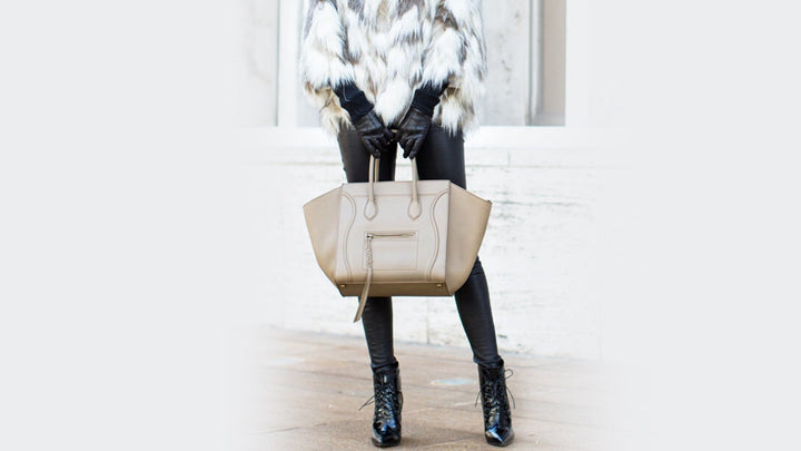 lifestyle image of influencer wearing celine phantom bag FASHIONPHILE