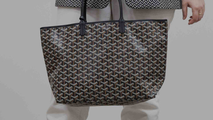 lifestyle image of model wearing goyard saint louis tote FASHIONPHILE