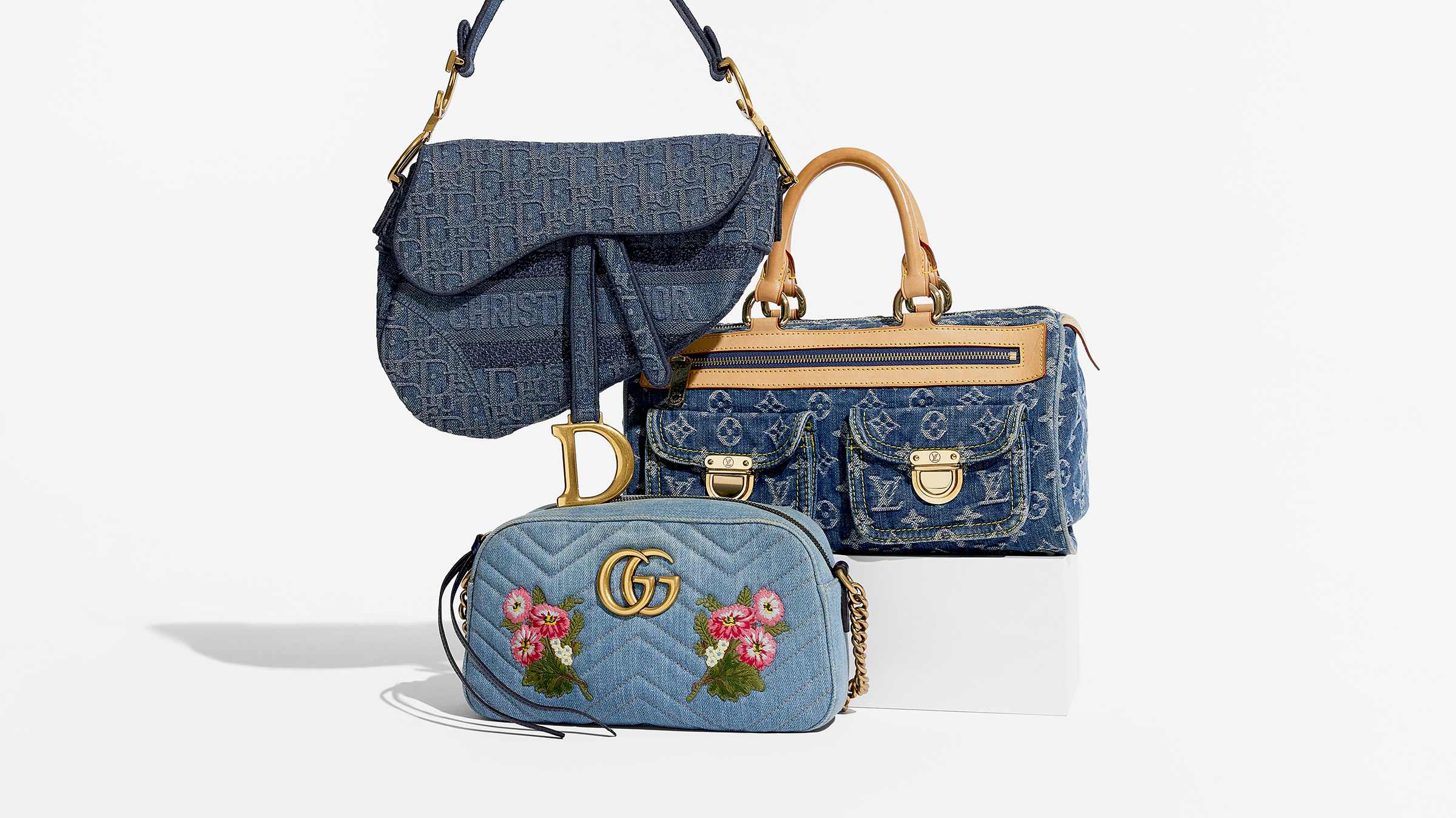 Most popular denim bags to buy for 2023 from Christian Dior, Gucci, and Louis Vuitton by FASHIONPHILE