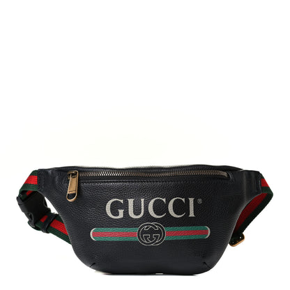 Gucci Grained Calfskin Small Logo Belt Bag Black 1 of 7