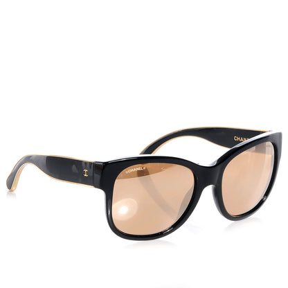 Chanel Acetate Mirrored CC Sunglasses 5270 Black Gold 3 of 5