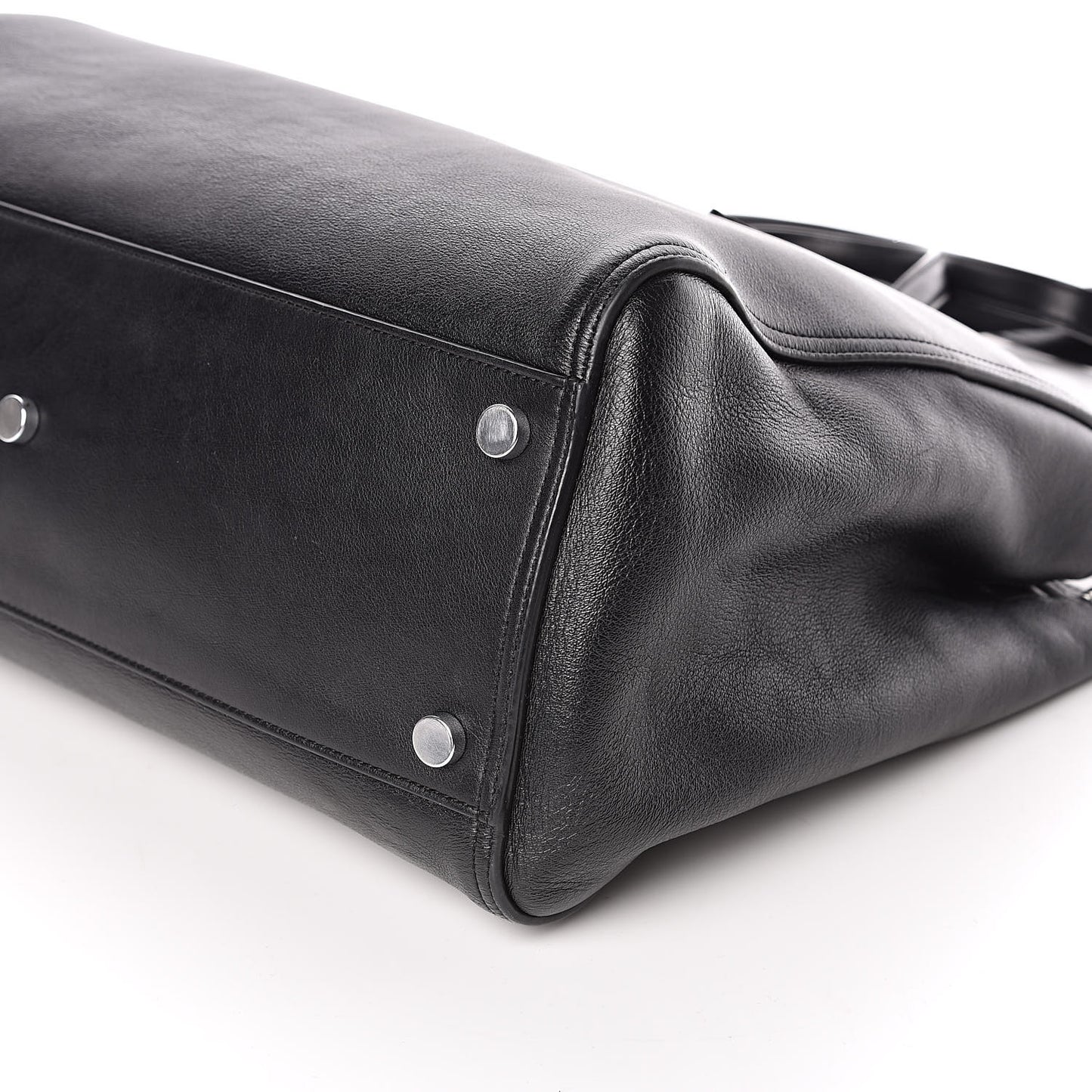 Calfskin Medium Amber Tote Black