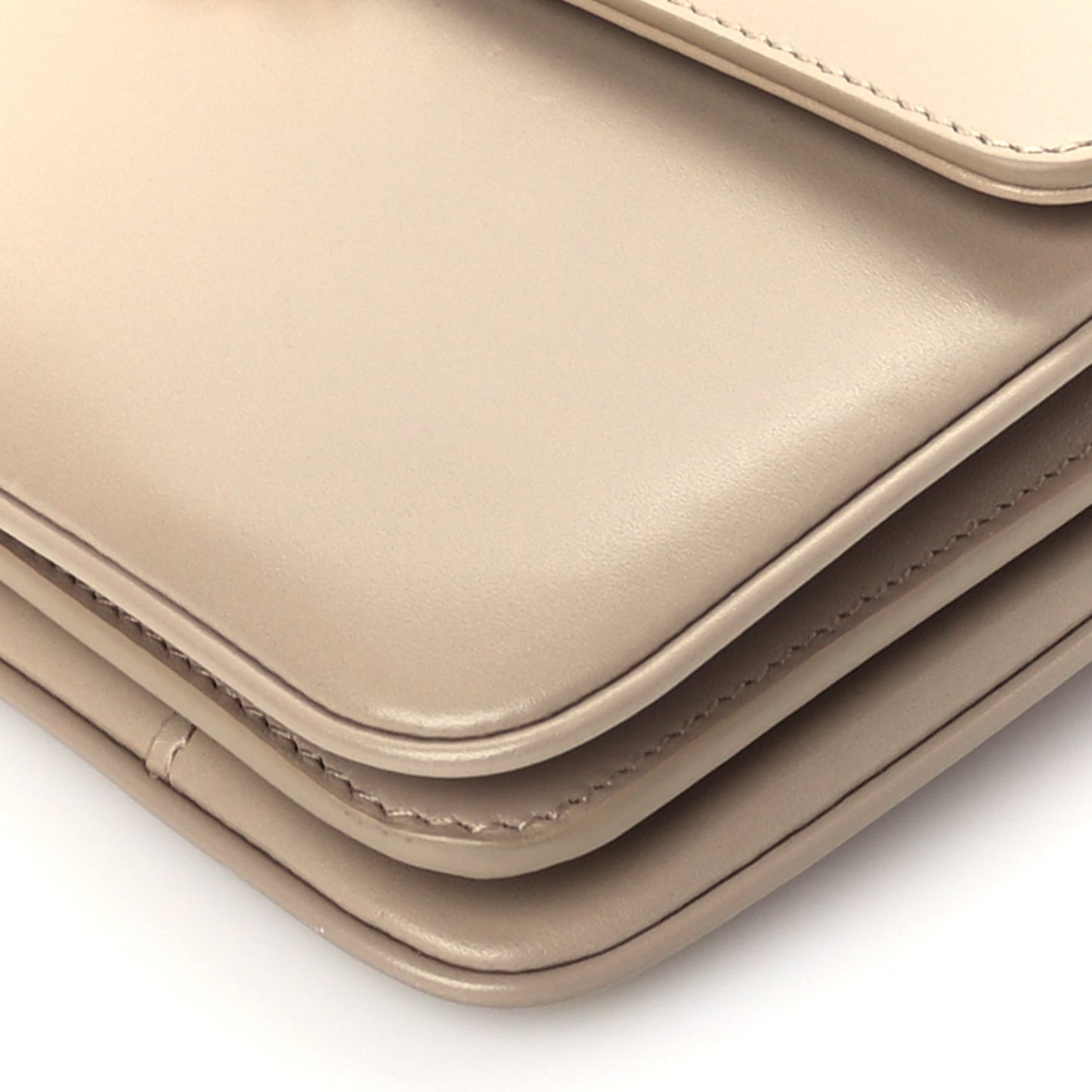 Smooth Calfskin Le Maillon Satchel Beige