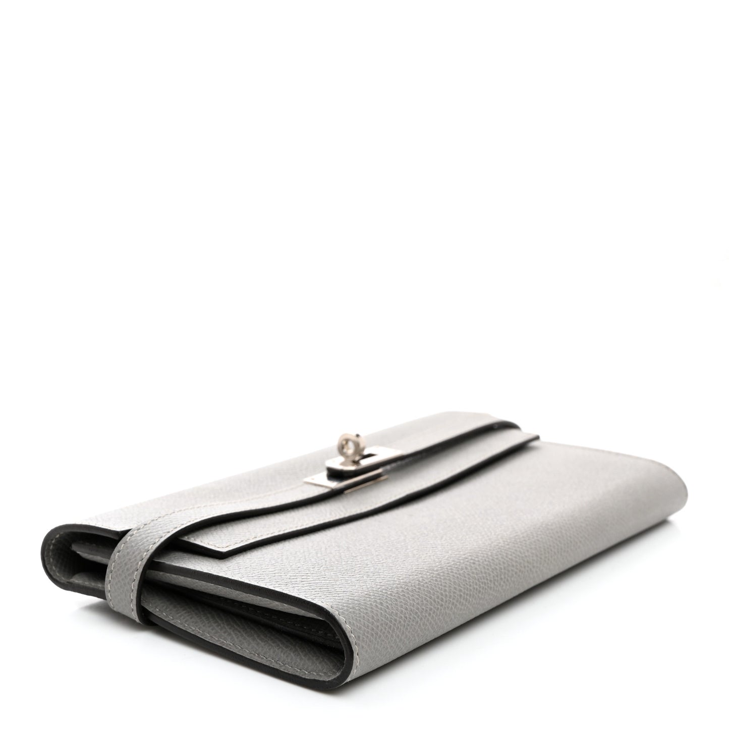 Epsom Kelly Longue Wallet Gris Mouette