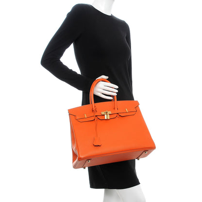 Hermes Epsom Birkin 35 Orange 2 of 7