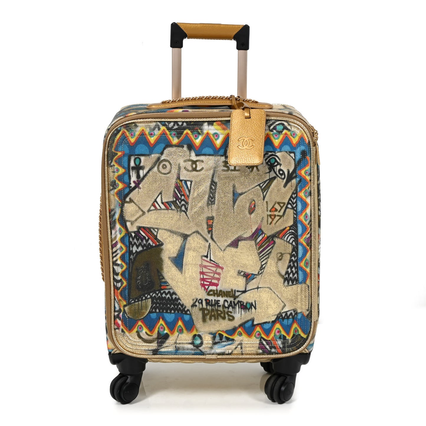Graffiti Printed Canvas Street Spirit Trolley Multicolor