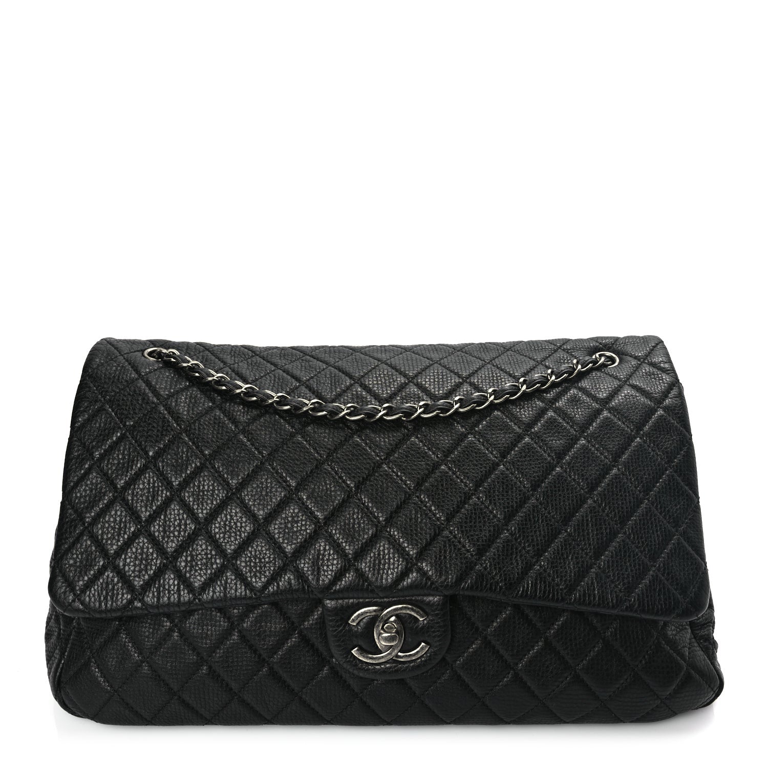 Chanel Calfskin Quilted XXL Travel Flap Bag Black 1 of 9