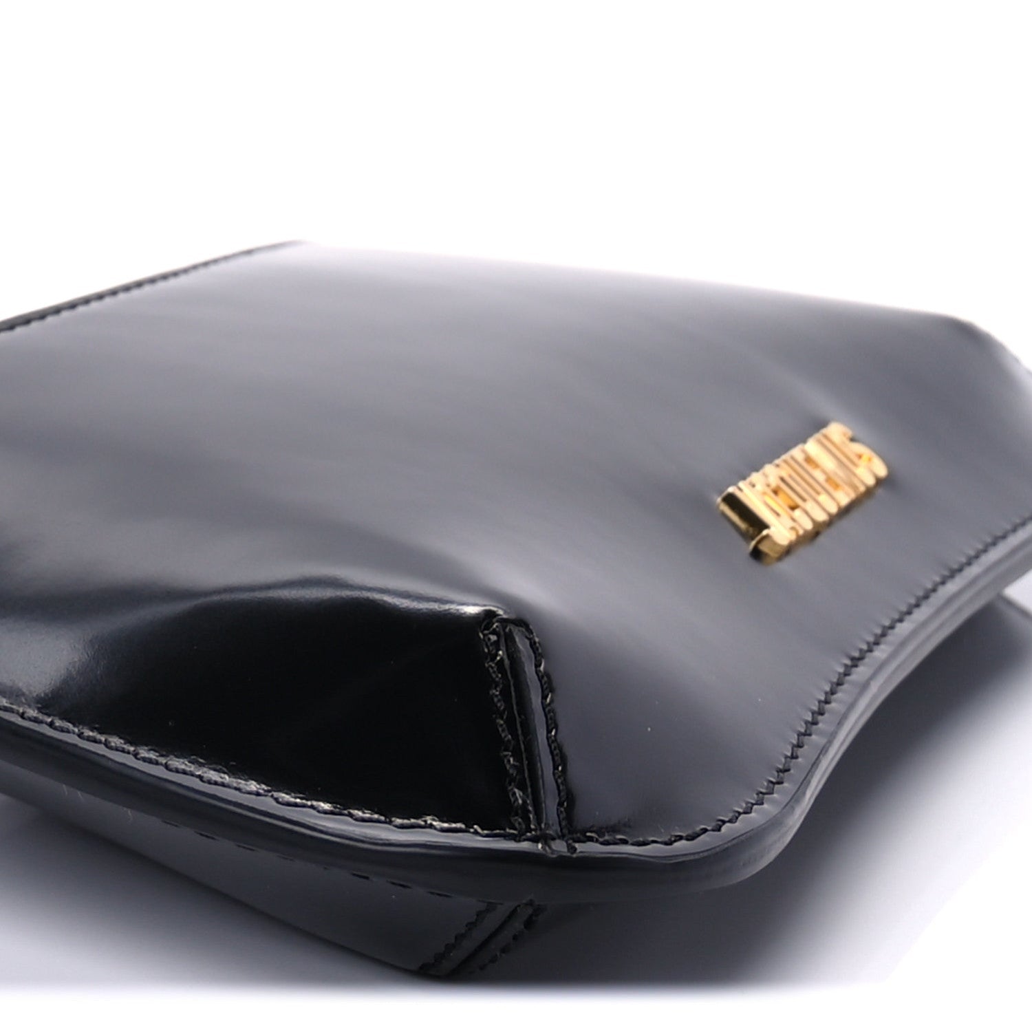 Jacquemus Glazed Calfskin The Small Bisou Chaine Shoulder Bag Black 8 of 8