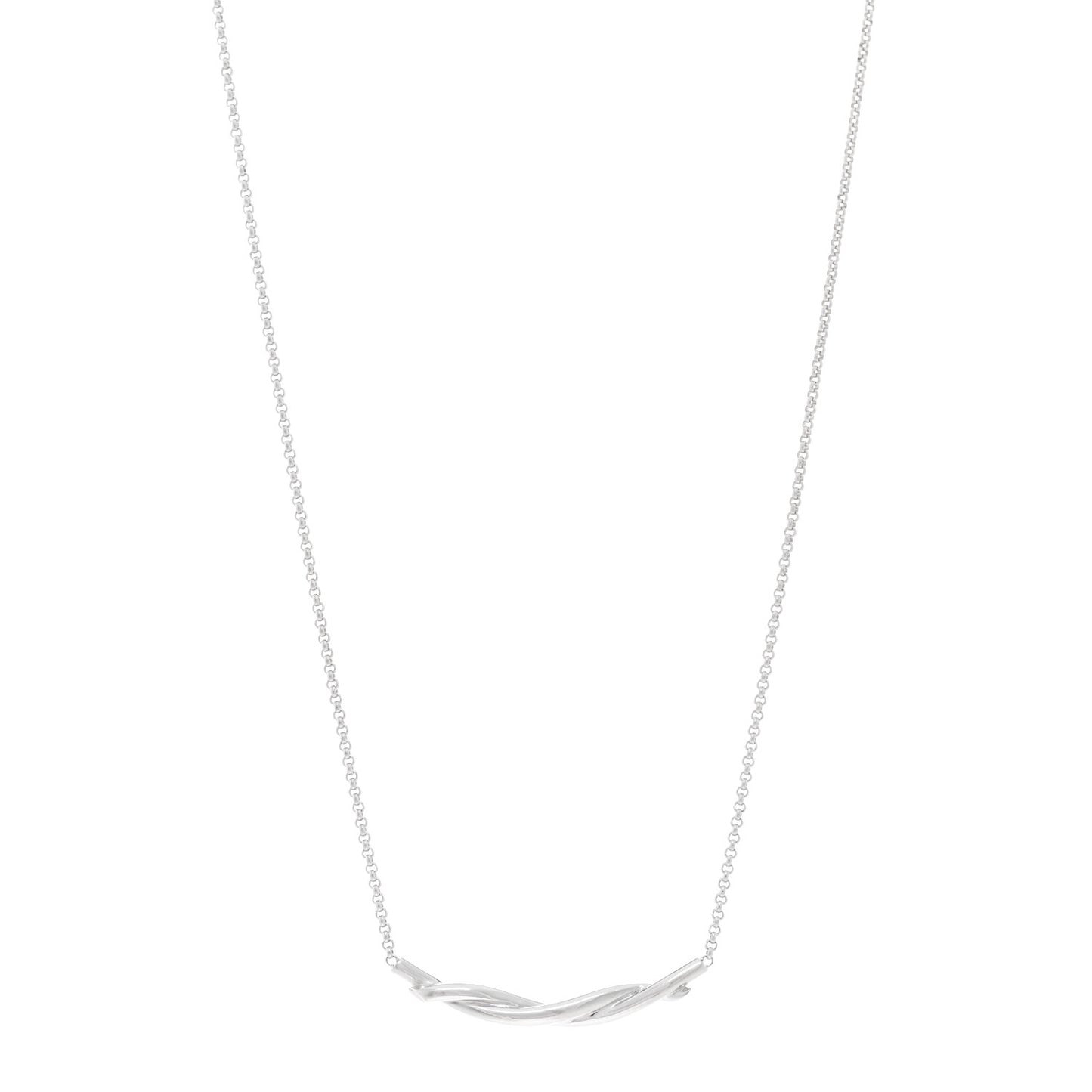 18K White Gold Entrelaces Necklace