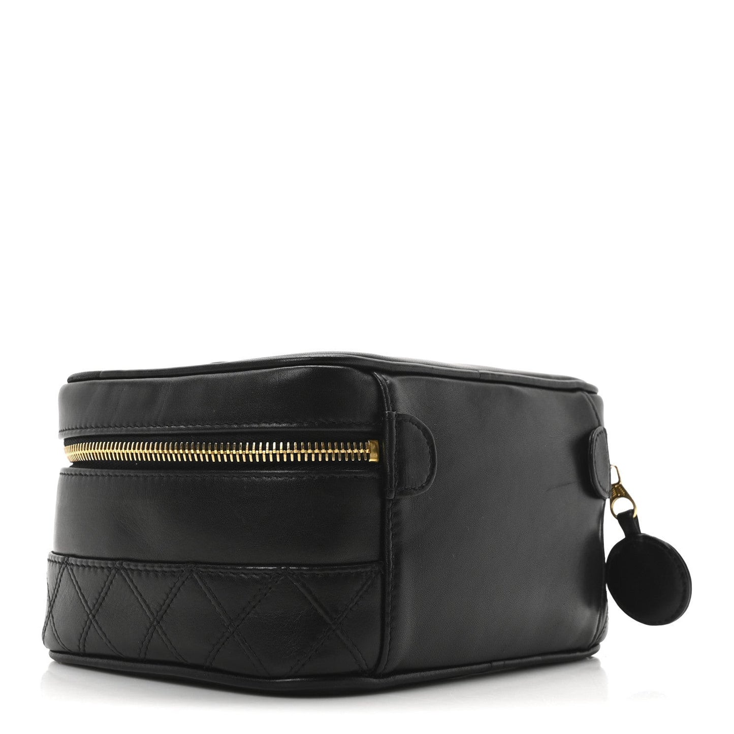 Lambskin Vanity Cosmetic Case Black