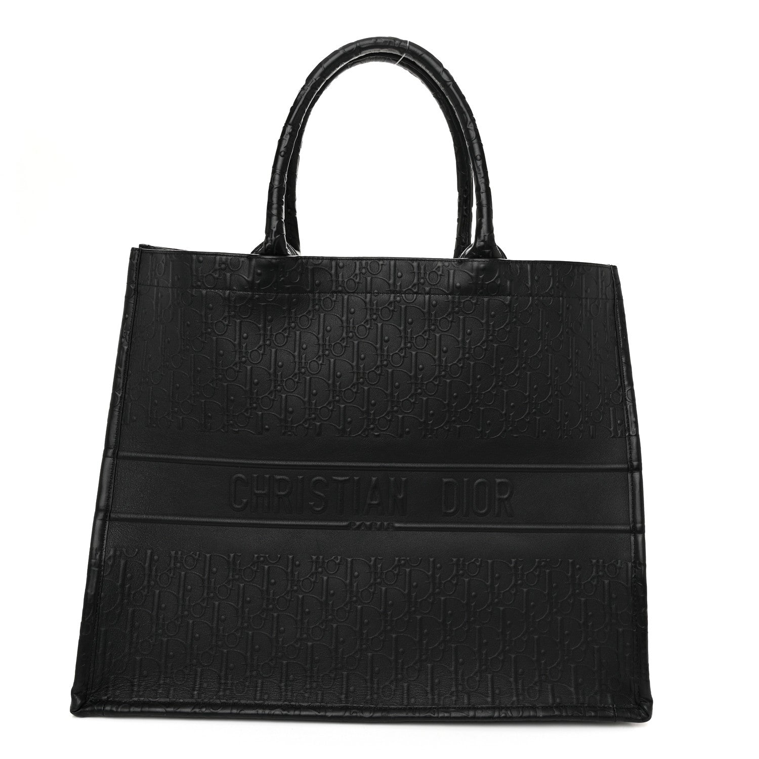 Christian Dior Oblique Calfskin Embossed Large Book Tote Black 1 of 11