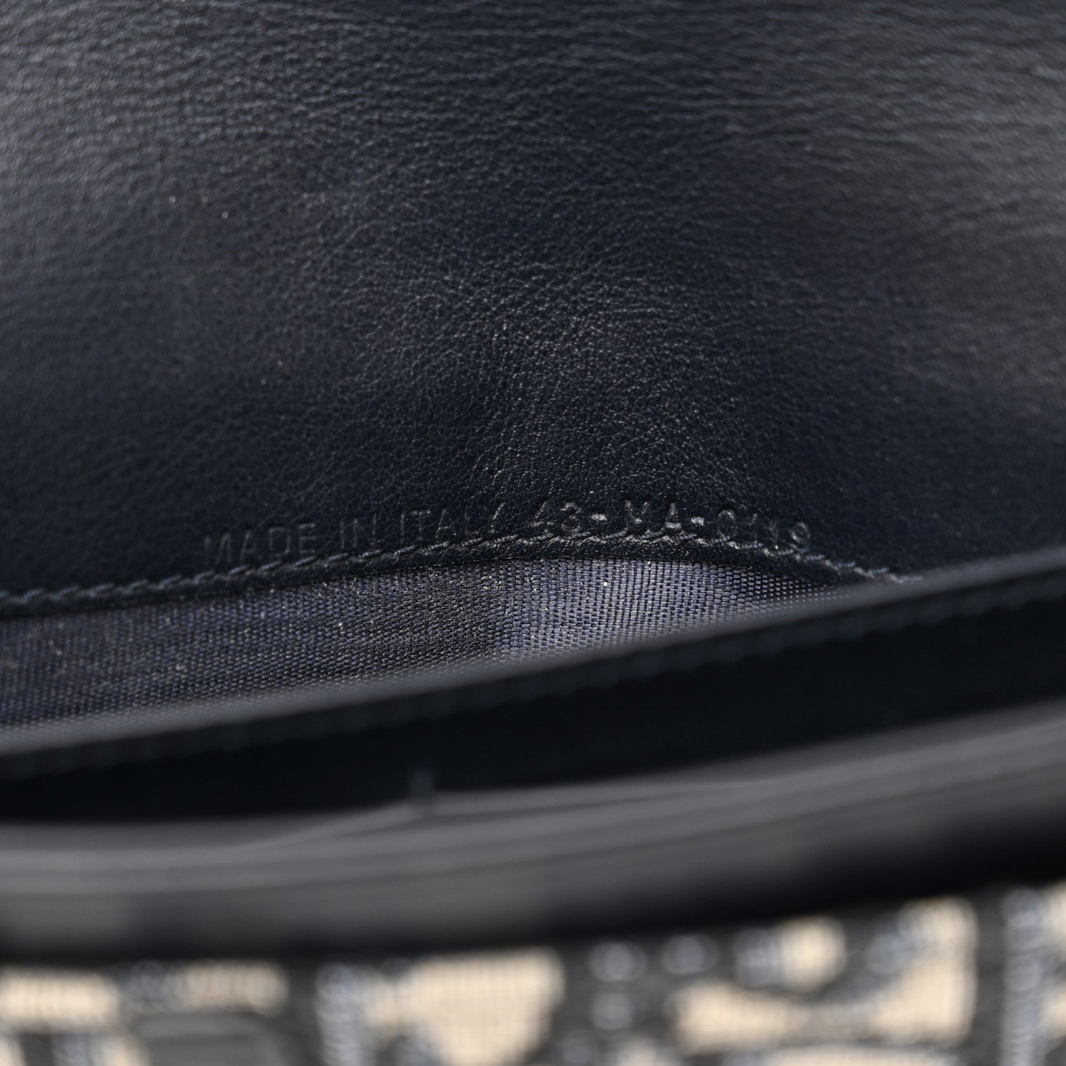 Christian Dior Oblique Saddle Chain Long Wallet Blue 8 of 13