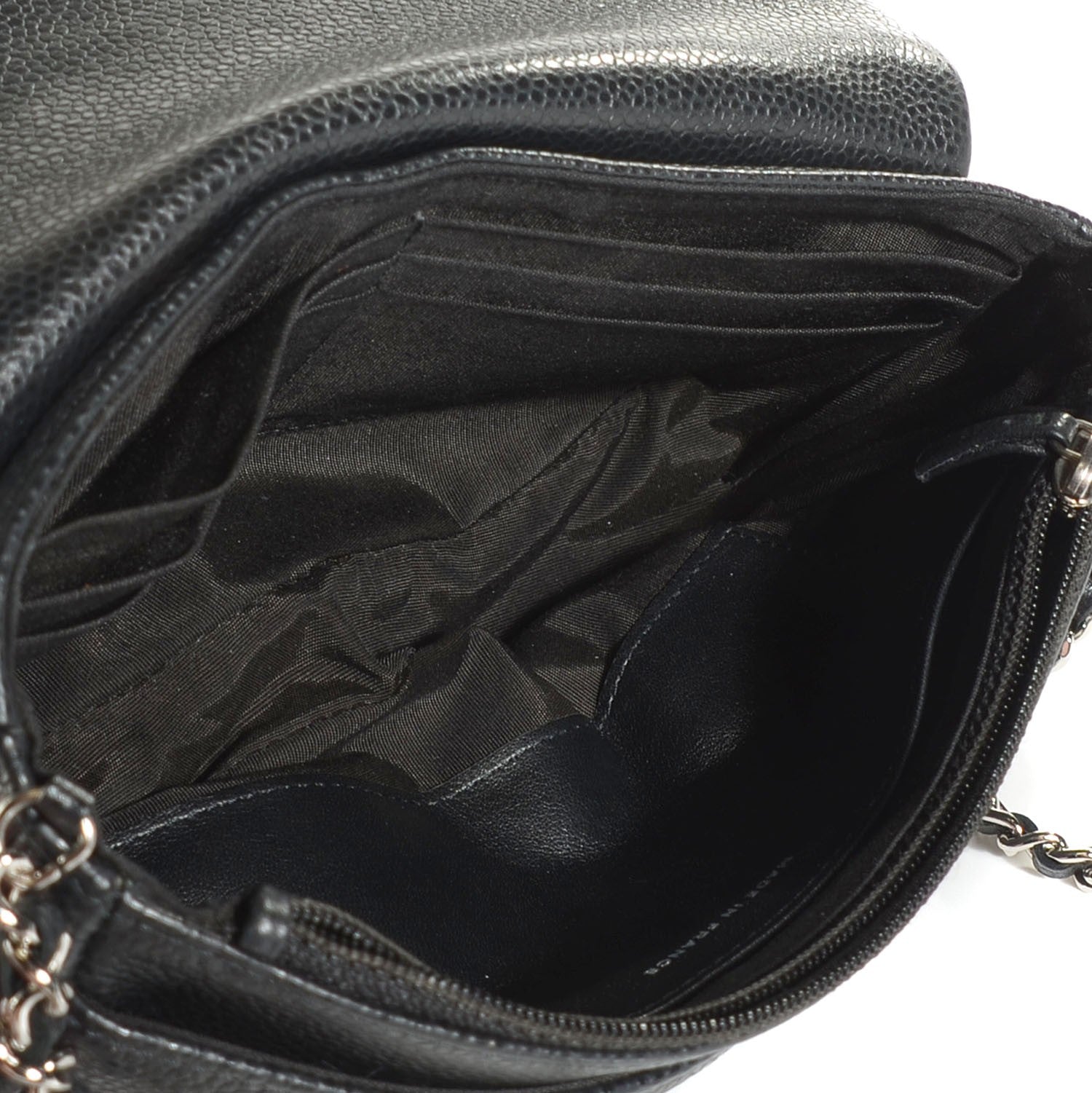 Chanel Caviar Half Moon Wallet On Chain WOC Black 6 of 9
