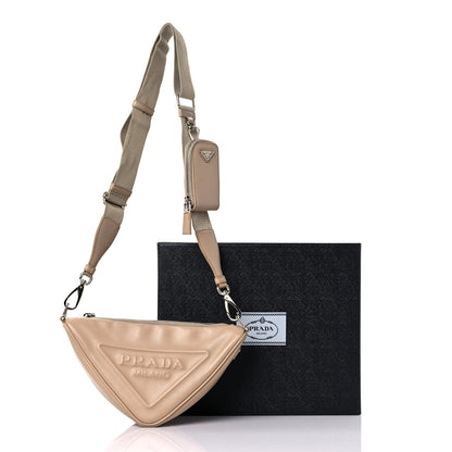 Prada Grace Lux Triangle Shoulder Bag Sabbia 10 of 10