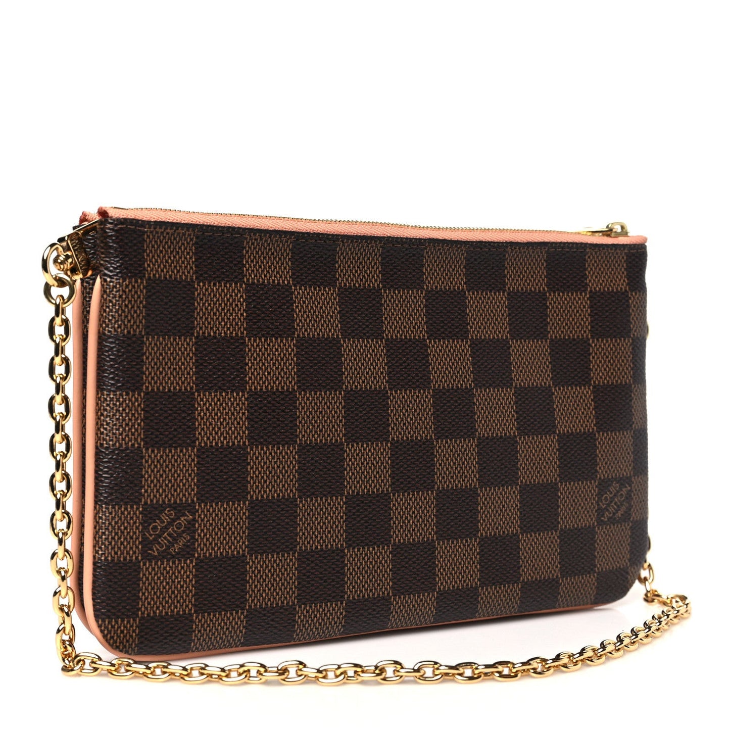 Damier Ebene Double Zip Pochette