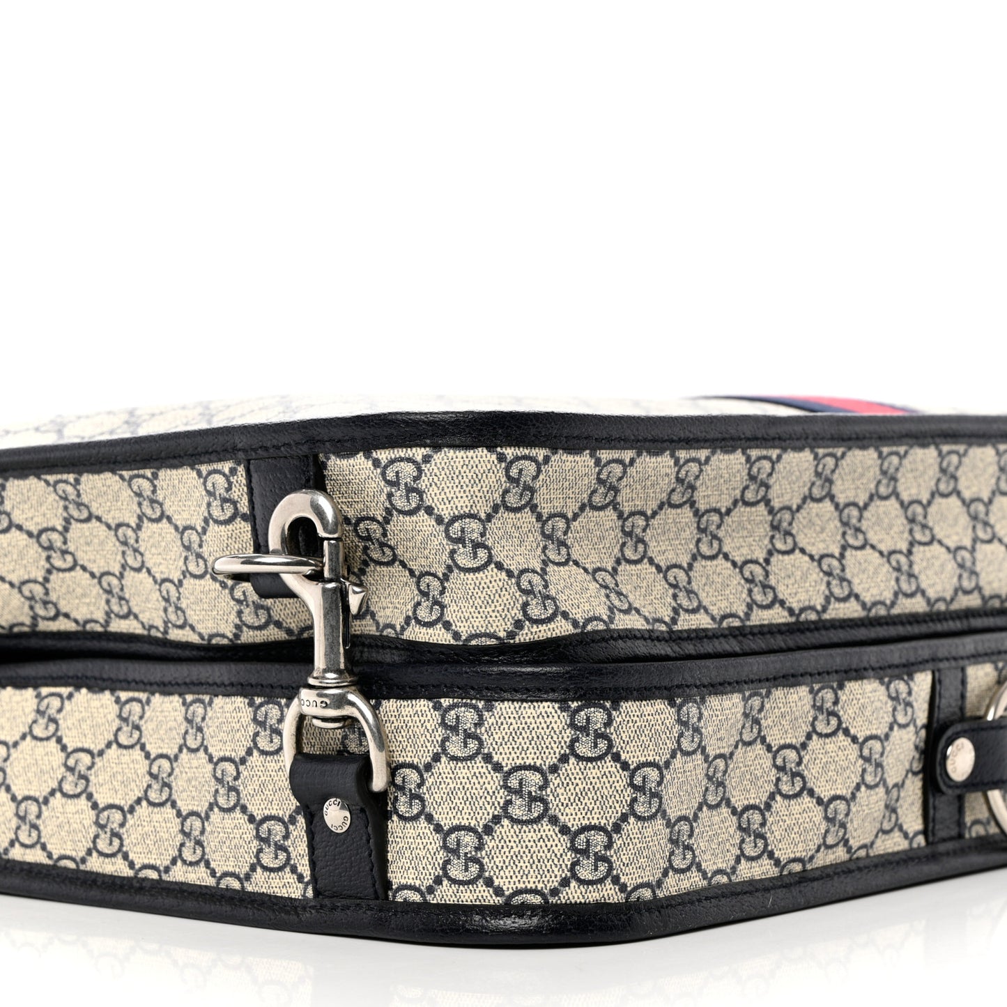 GG Supreme Monogram Web Savoy Garment Bag Beige Blue