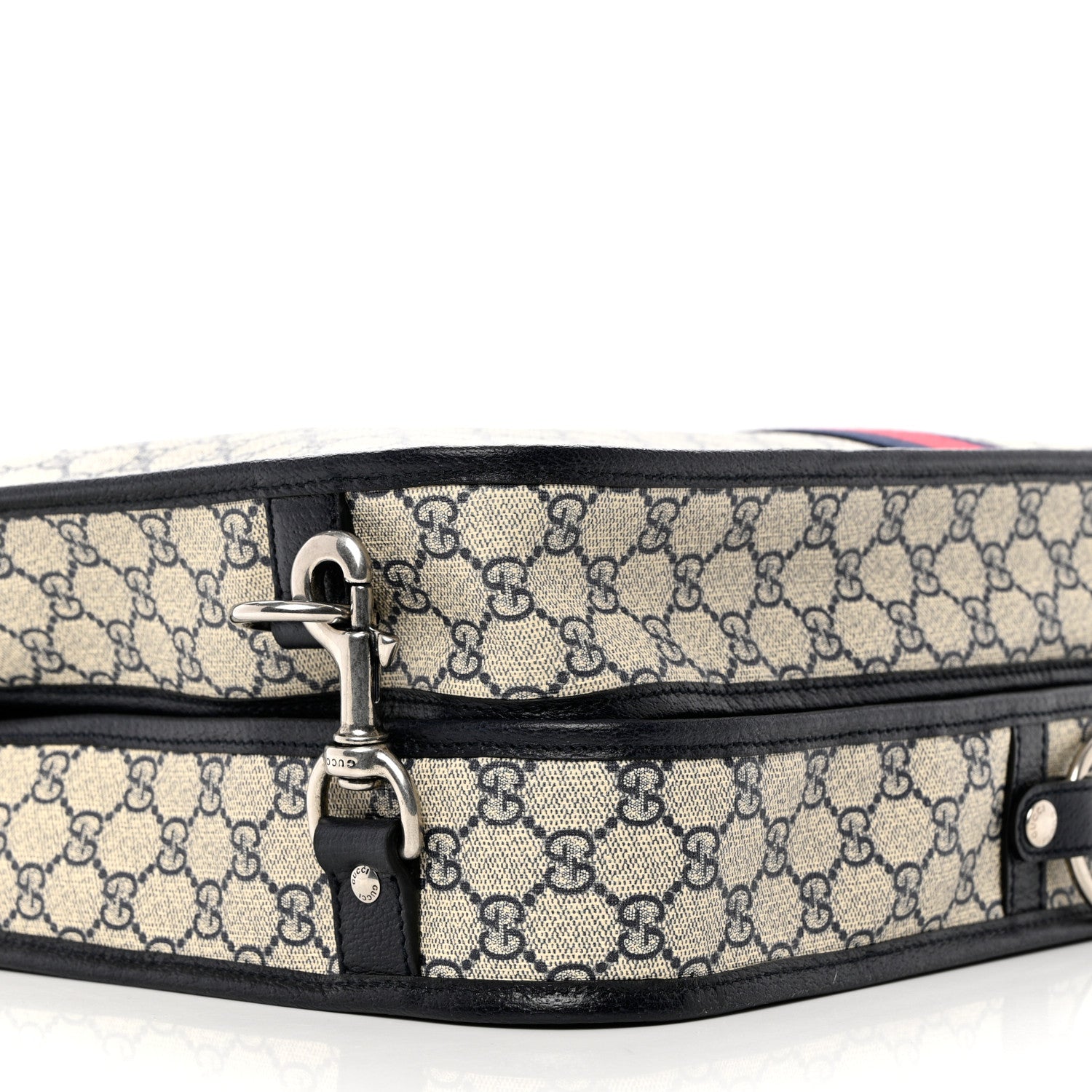 Gucci GG Supreme Monogram Web Savoy Garment Bag Beige Blue 8 of 9