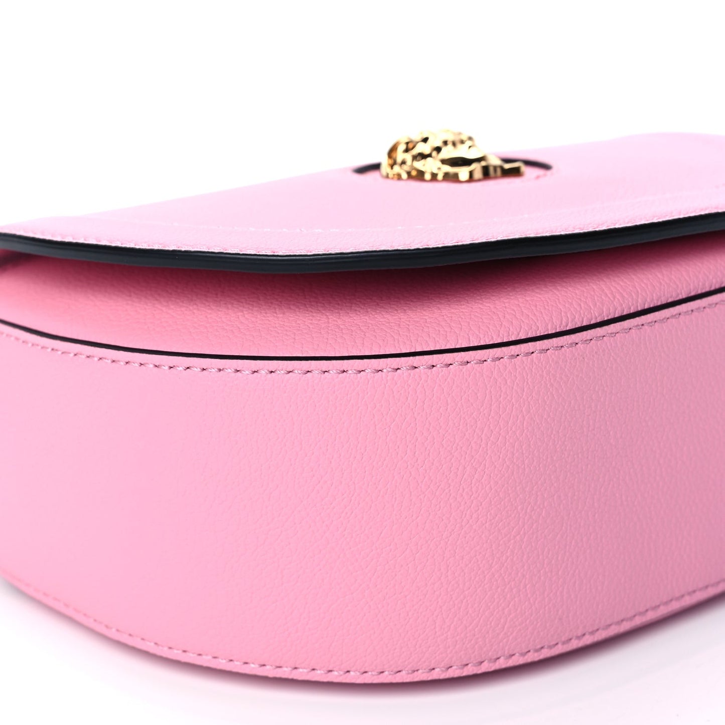 Grained Calfskin La Medusa Small Shoulder Bag Pink