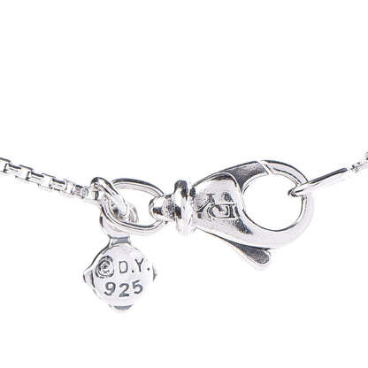 David Yurman Sterling Silver Diamond Infinity 3 Station Necklace 4 of 5