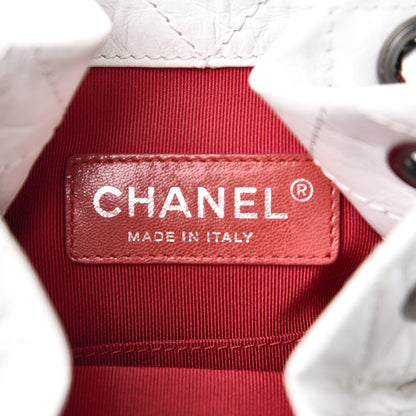 Chanel Aged Calfskin Quilted Small Gabrielle Backpack Black White 6 of 8