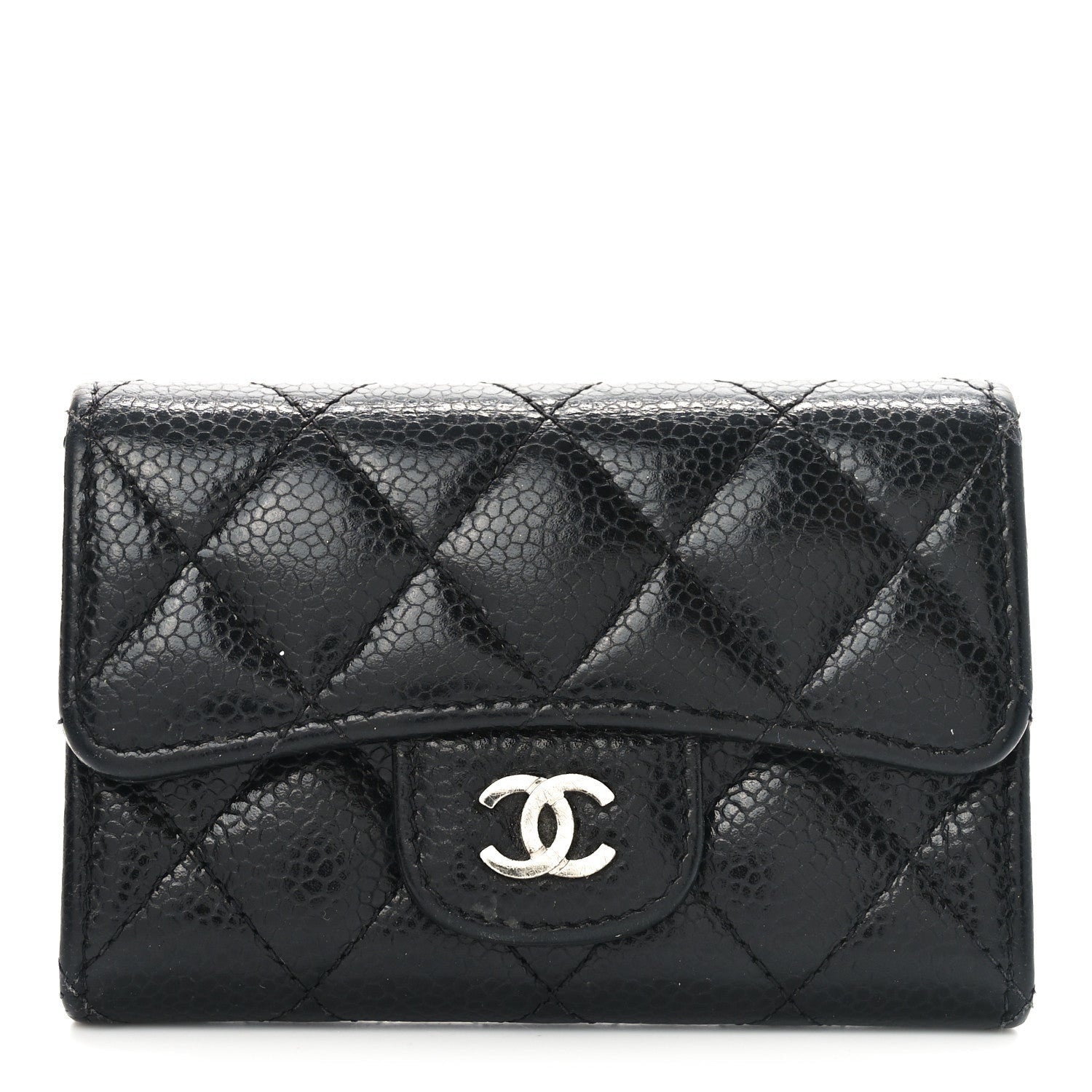 Chanel Caviar Quilted Flap Card Holder Black 1 of 7