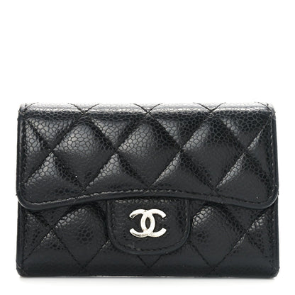Chanel Caviar Quilted Flap Card Holder Black 1 of 7