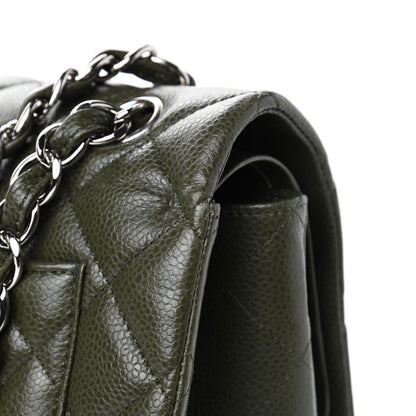 Chanel Caviar Quilted Maxi Double Flap Dark Green 8 of 15