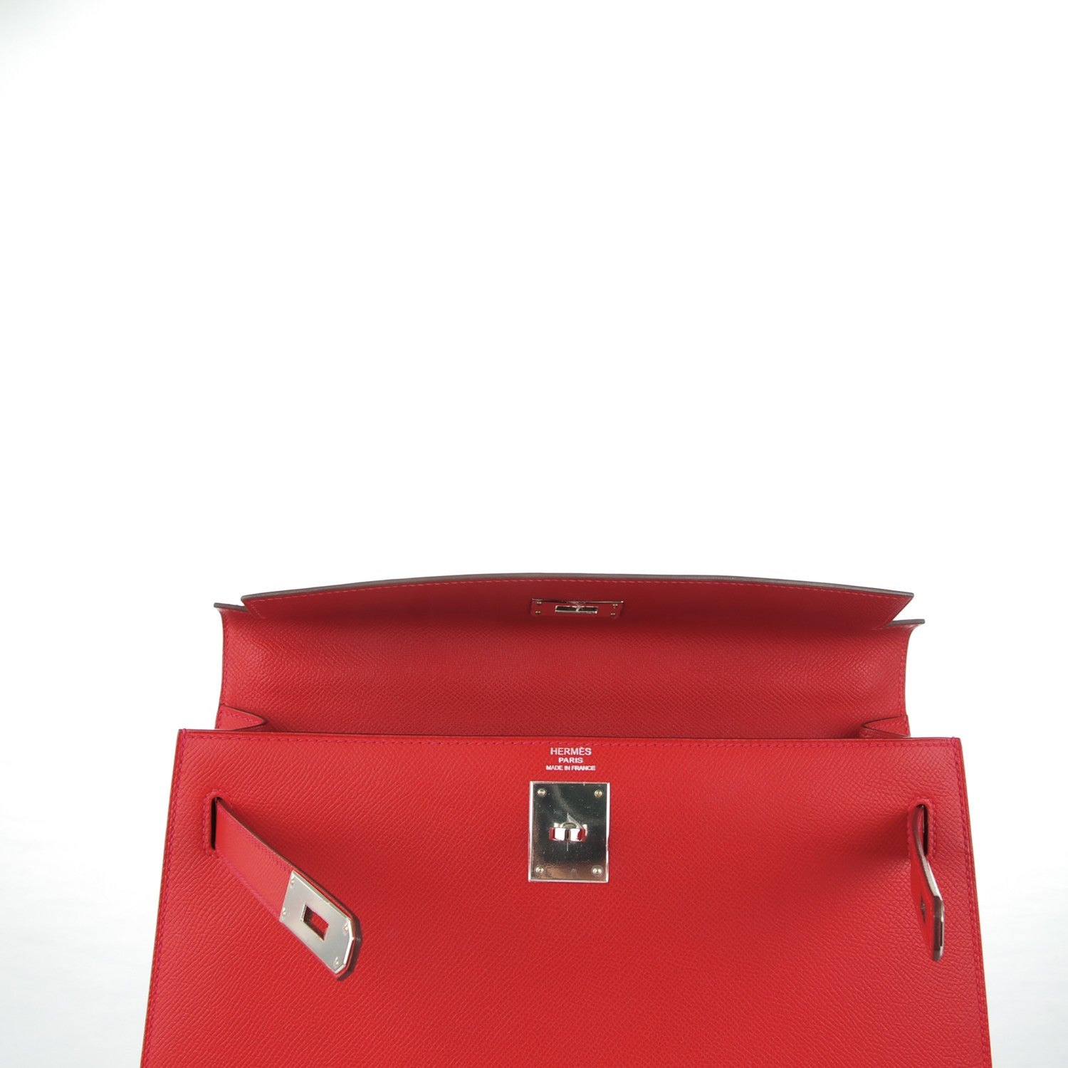 Hermes Epsom Kelly Sellier 32 Rouge Casaque 17 of 25
