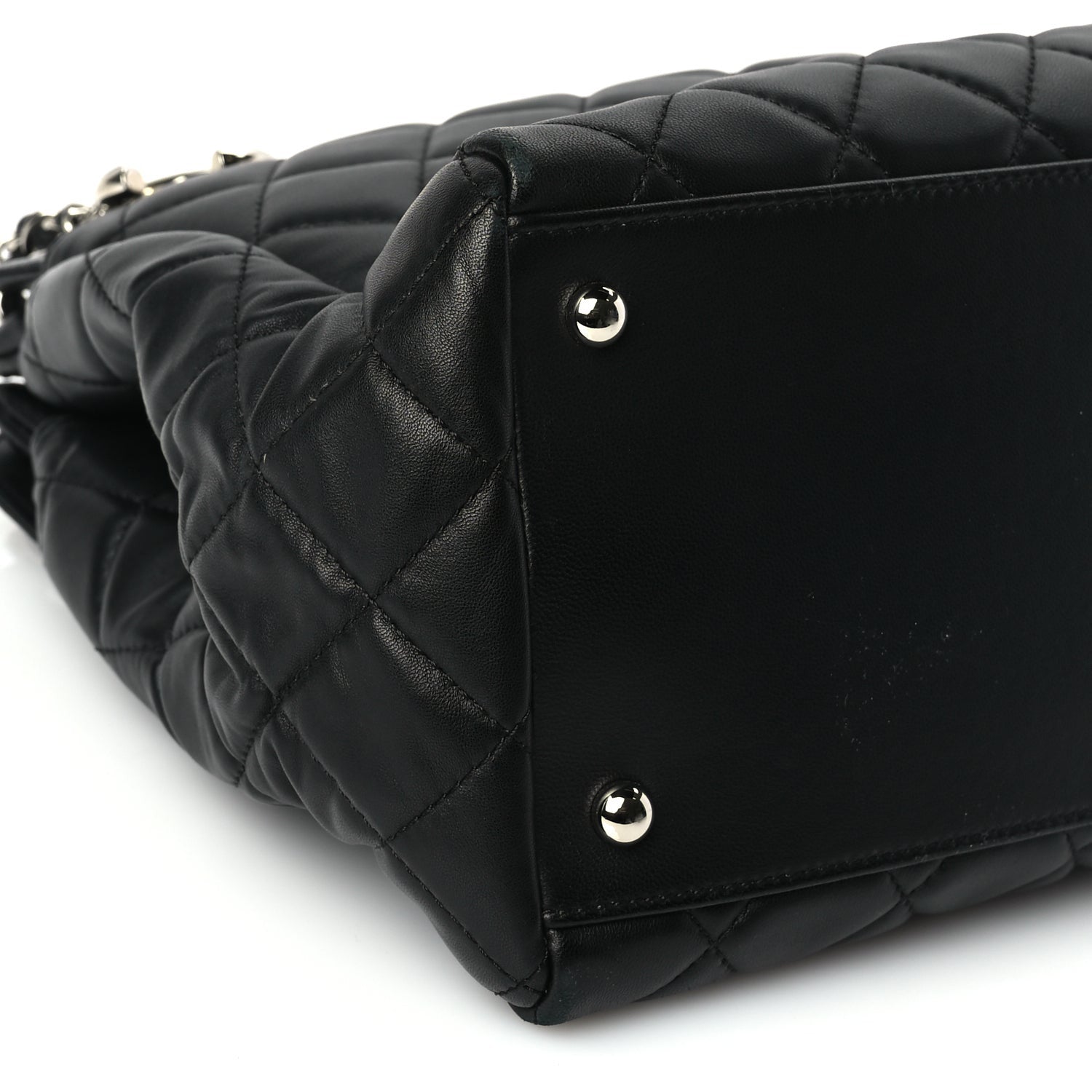 Chanel Lambskin Quilted  7 Tote Black 8 of 9