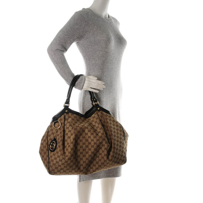 Gucci Monogram Large Sukey Tote Beige Ebony Black 2 of 11