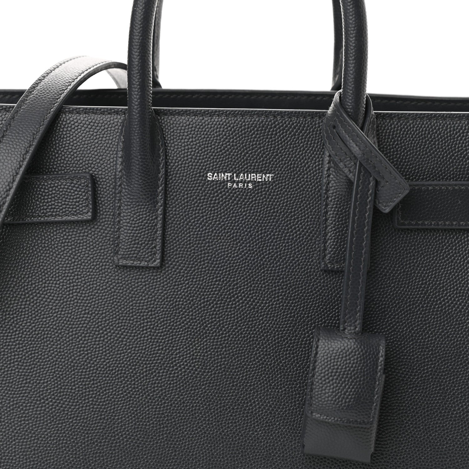 Saint Laurent Grained Calfskin Nano Sac De Jour Coal 7 of 11