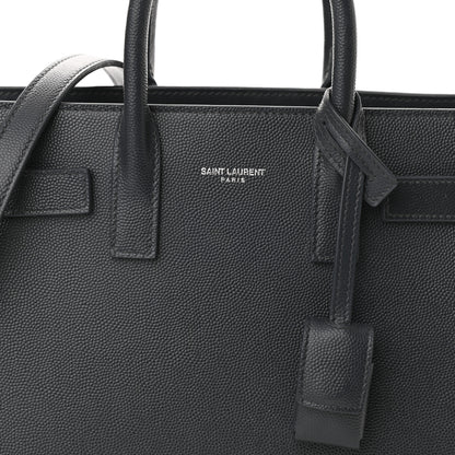 Saint Laurent Grained Calfskin Nano Sac De Jour Coal 7 of 11