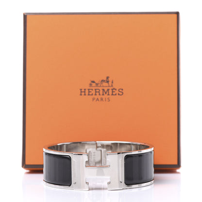 Hermes Enamel Wide Clic Clac H Bracelet PM Black 5 of 5