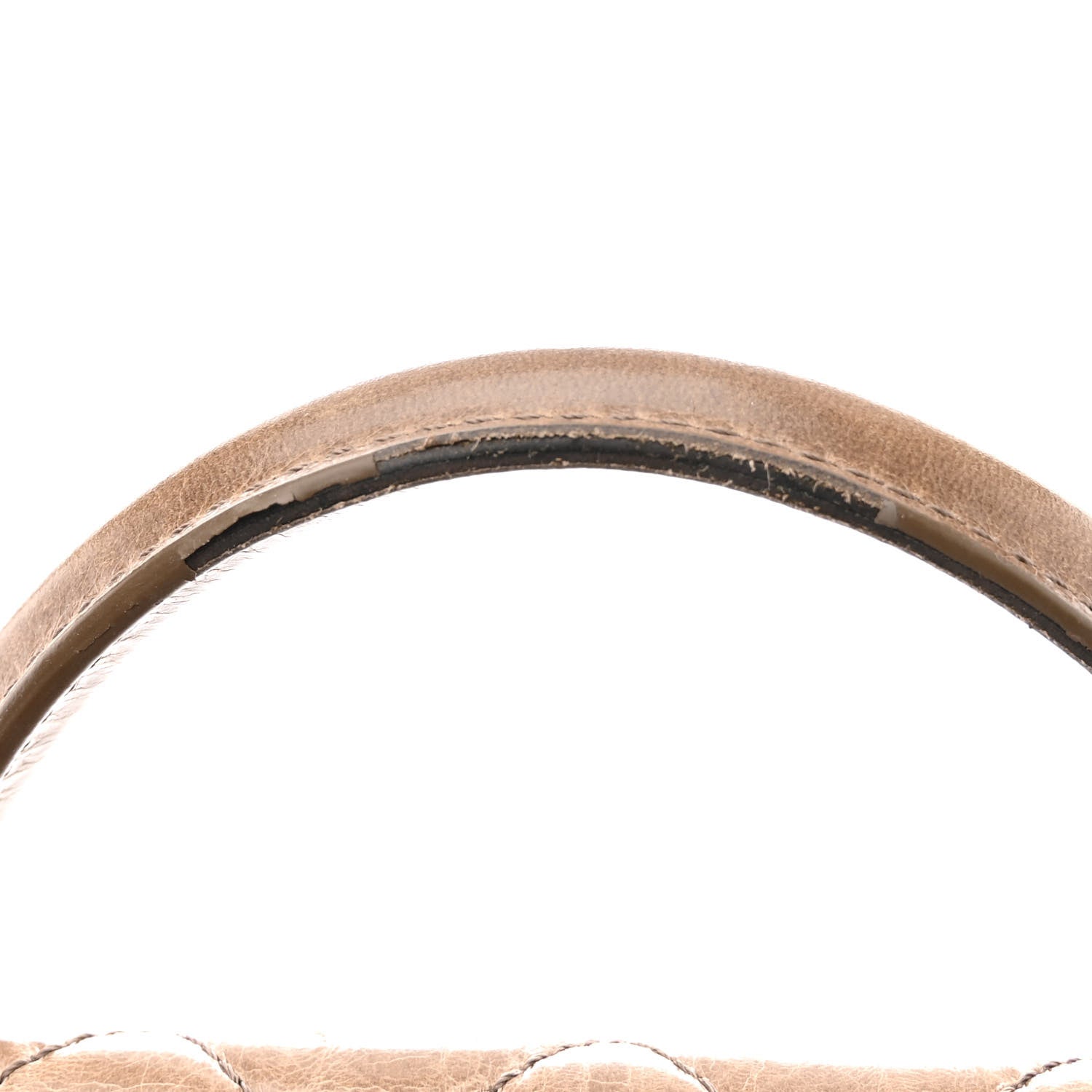 Chanel Glazed Calfskin Castle Rock Medium Flap Dark Beige 11 of 12