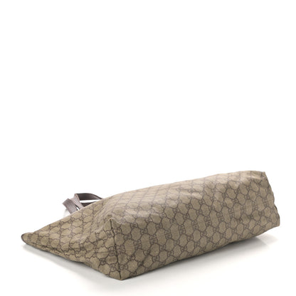 Gucci GG Plus Monogram Medium Zippered Shopping Tote Dark Brown 4 of 12
