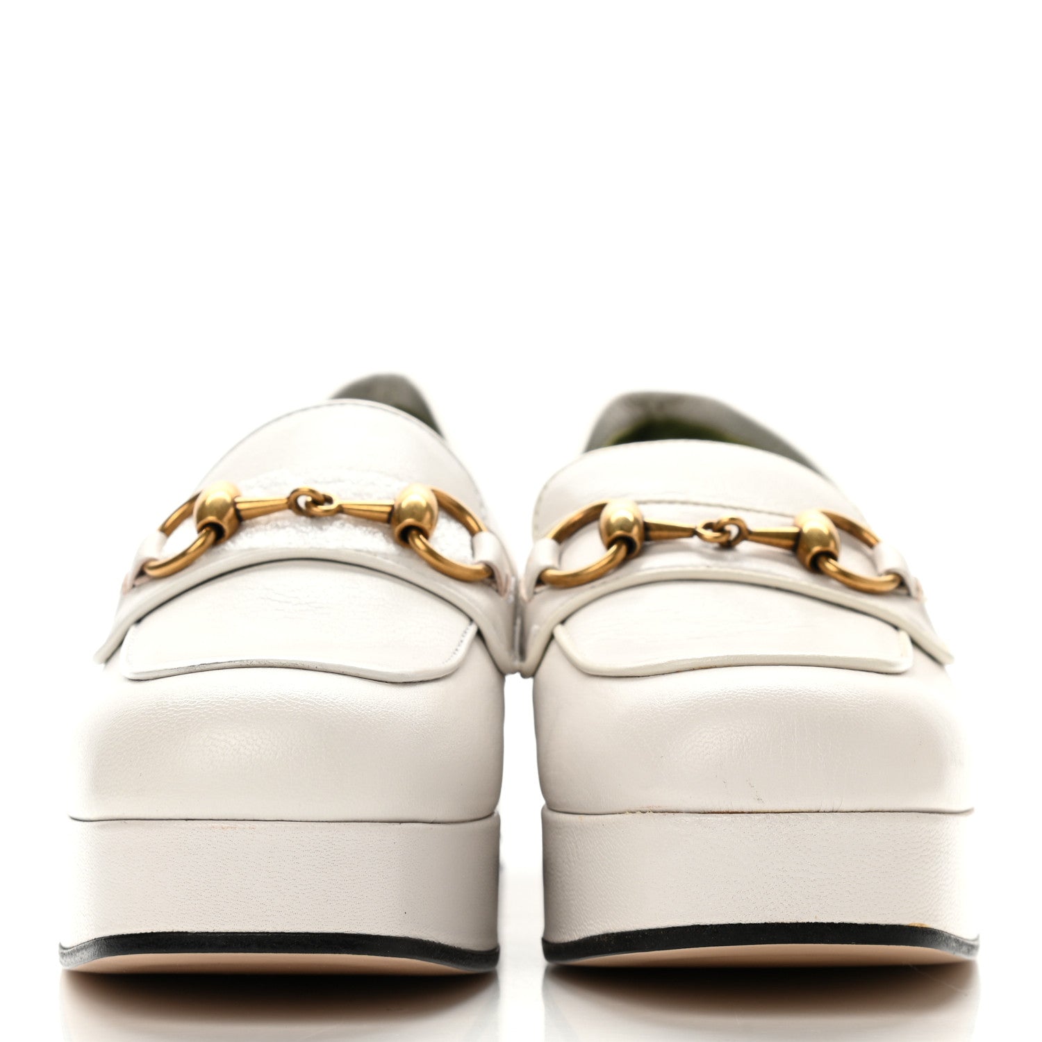 Gucci Goatskin Houdan Platform Loafers 36 Great White 2 of 9
