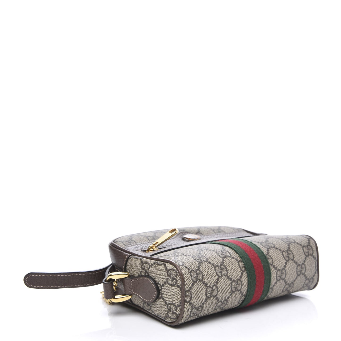 GG Supreme Monogram Web Mini Ophidia Shoulder Bag Brown