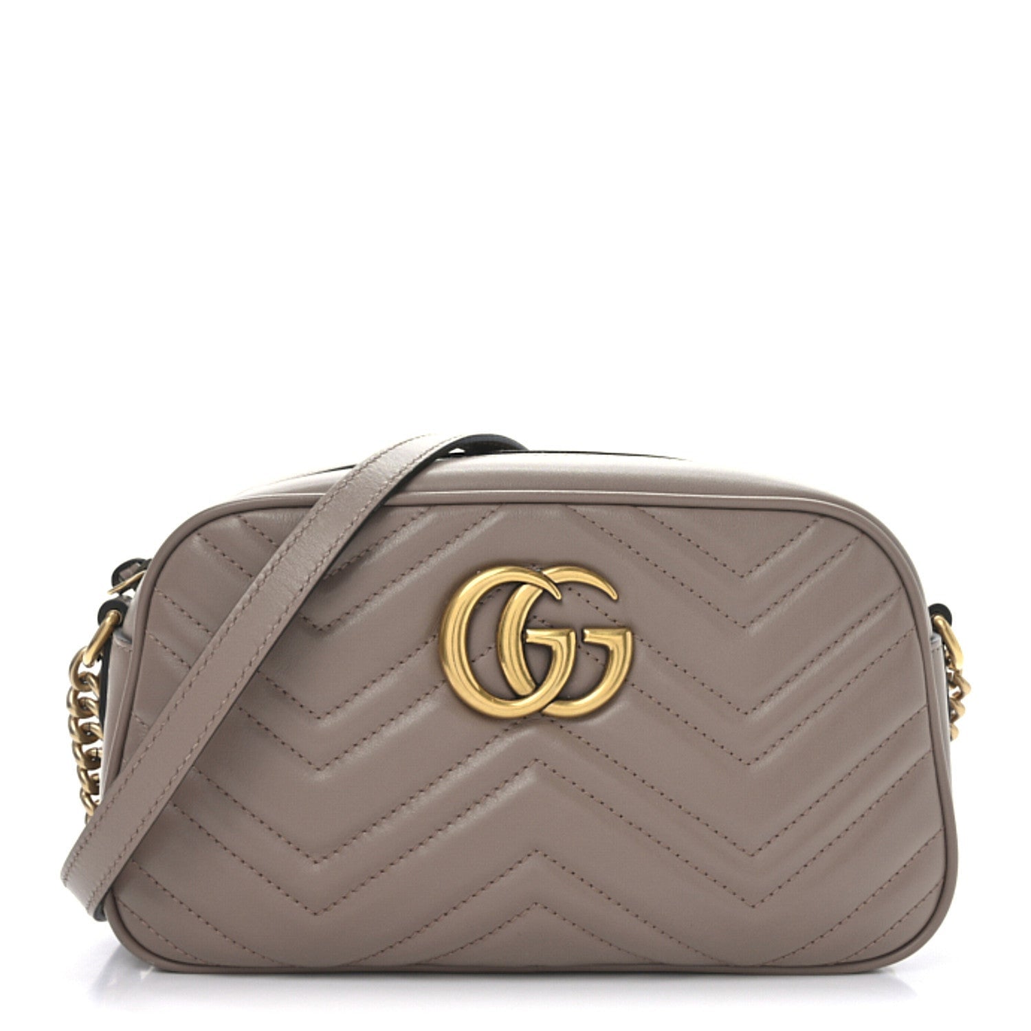 Gucci Calfskin Matelasse Small GG Marmont Chain Shoulder Bag Porcelain Rose 1 of 7