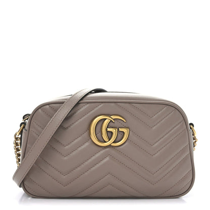 Gucci Calfskin Matelasse Small GG Marmont Chain Shoulder Bag Porcelain Rose 1 of 7