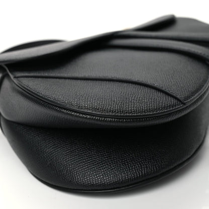 Christian Dior Grained Calfskin Saddle Bag Black (KLARNA) 8 of 9