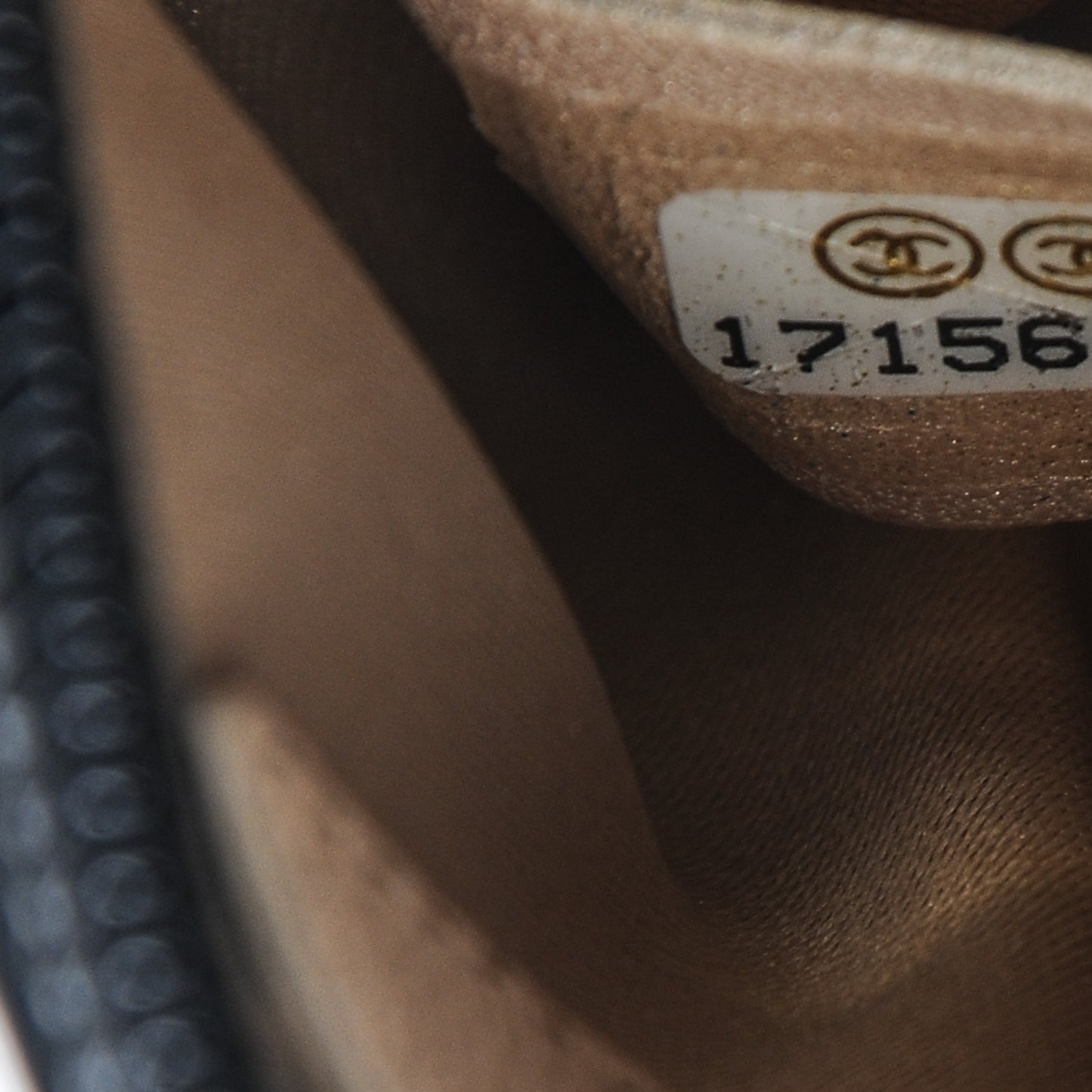 Lambskin Camellia Embossed Key Holder Case Black