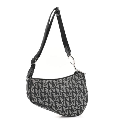 Christian Dior Monogram Saddle Bag Black 2 of 8