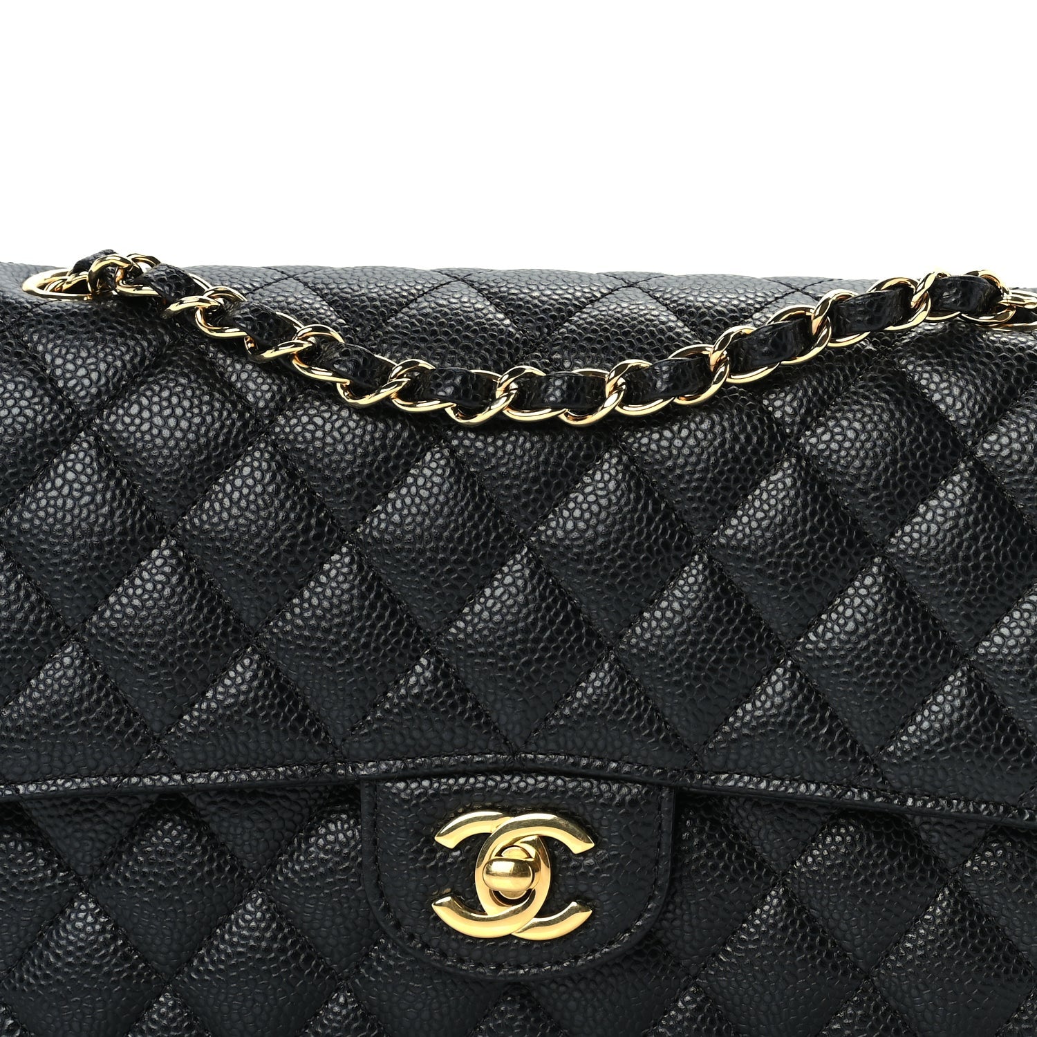 Chanel Caviar Quilted Medium Double Flap Black 7 of 9