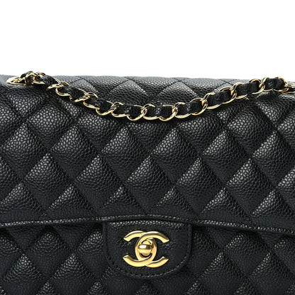 Chanel Caviar Quilted Medium Double Flap Black 7 of 9