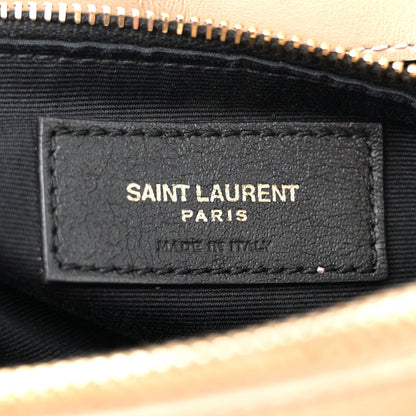 Saint Laurent Calfskin Y Quilted Monogram Medium Loulou Chain Satchel Dark Beige 6 of 7