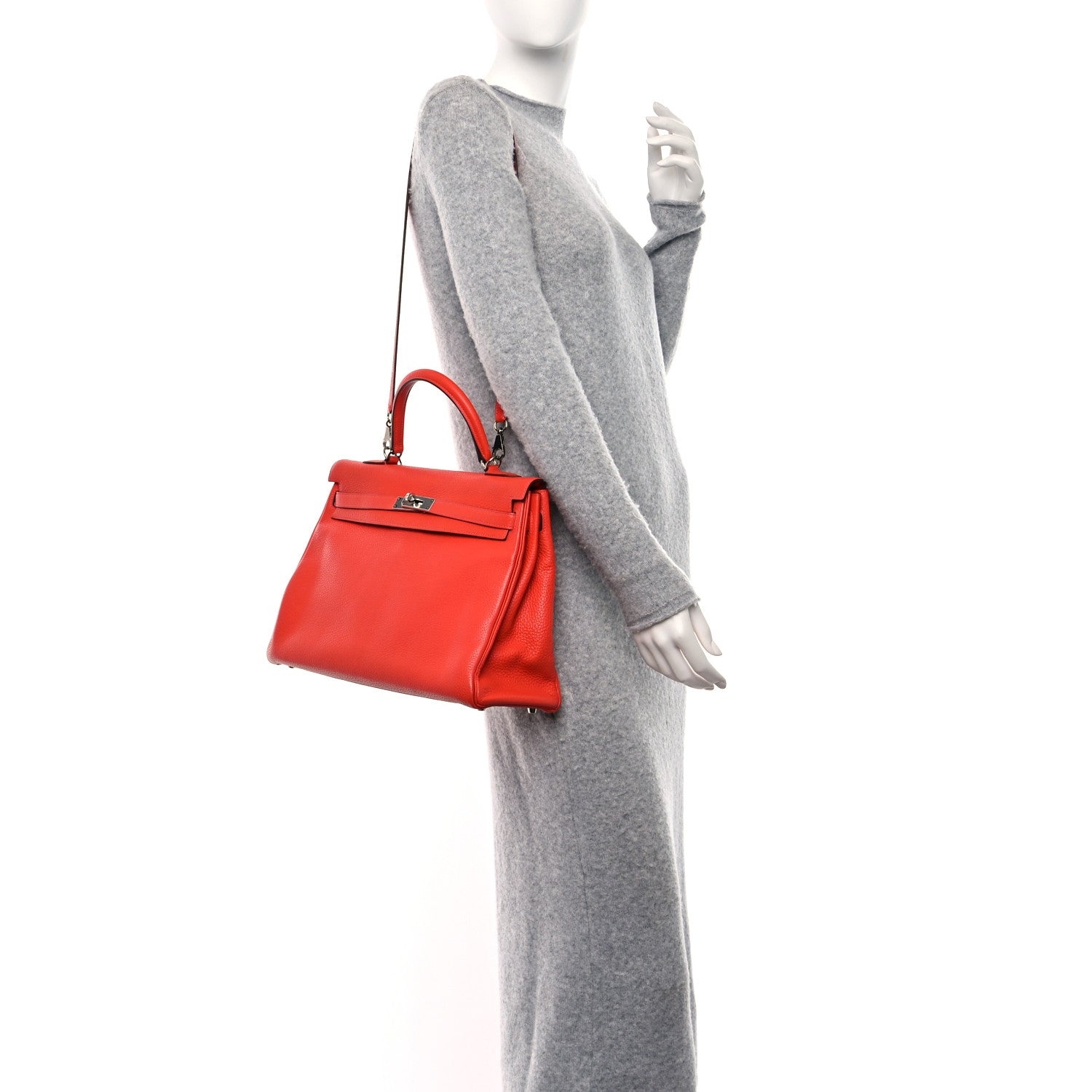 Hermes Taurillon Clemence Kelly Retourne 35 Capucine 2 of 15